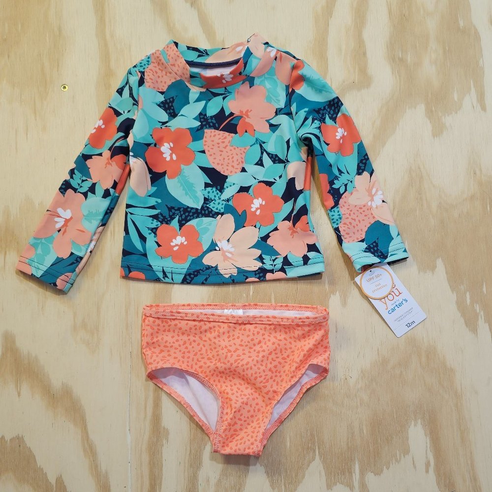 Baby Girls Floral 2pc Swimsuit
